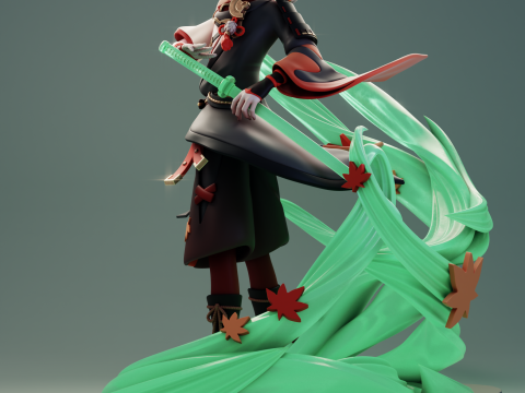 Kaedehara Kazuha Genshin Impact 3D Print Model