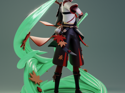 Kaedehara Kazuha Genshin Impact 3D Print Model
