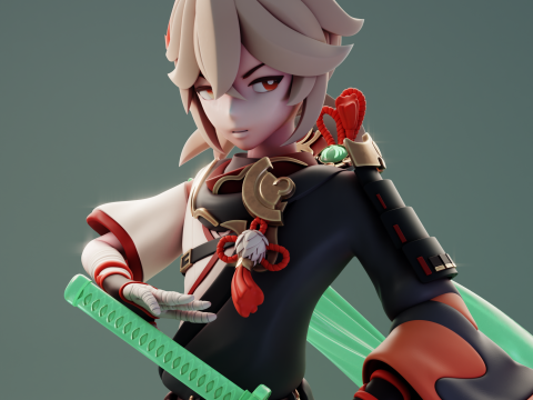 Kaedehara Kazuha Genshin Impact 3D Print Model