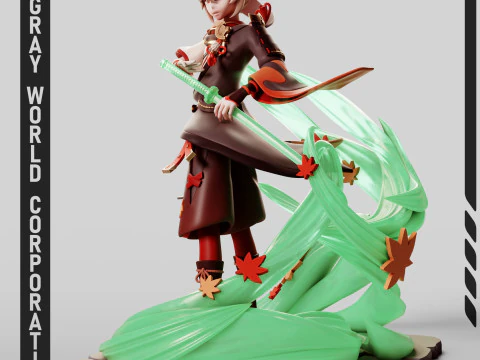 Kaedehara Kazuha Genshin Impact 3D Print Model