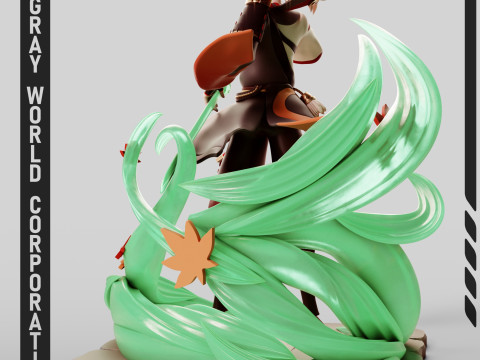 Kaedehara Kazuha Genshin Impact 3D Baskı Modeli