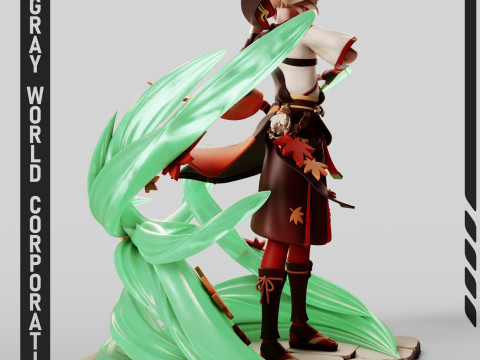Kaedehara Kazuha Genshin Impact 3D Baskı Modeli