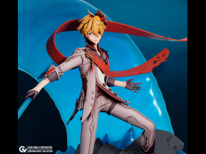 Tartaglia Genshin Impact 3D-Druckmodell