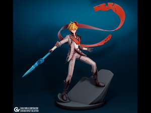 Tartaglia Genshin Impact 3D-Druckmodell