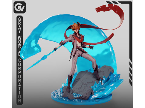 Tartaglia Genshin Impact 3Dプリントモデル