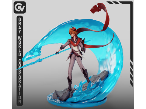Tartaglia Genshin Impact Modelo de Impressão 3D