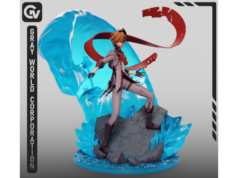 Tartaglia Genshin Impact Modelo de Impressão 3D