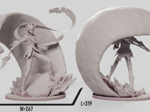 Tartaglia Genshin Impact Modelo de Impressão 3D