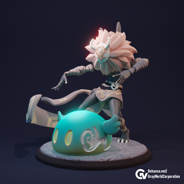 Hilichurl Genshin Impact Modelo de Impressão 3D .c4d .max .obj .3ds .fbx .stl .blend 