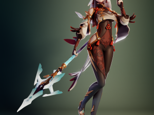 Shenhe Genshin Impact 3D 프린트 모델