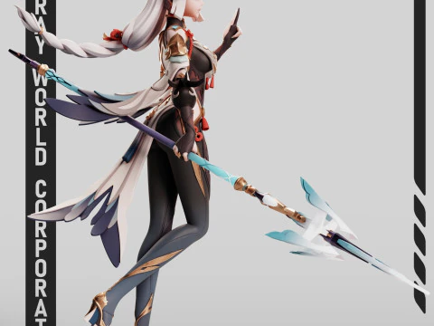 Shenhe Genshin Impact 3D Print Model