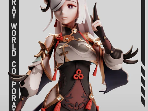 Shenhe Genshin Impact 3D Print Model