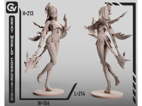 Shenhe Genshin Impact 3D Print Model