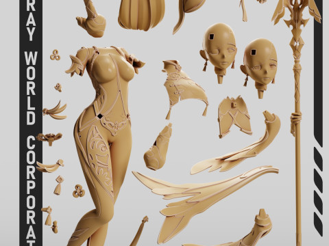 Shenhe Genshin Impact 3D 打印模型