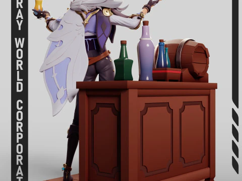 Kaeya Genshin Impact 3D Print Model
