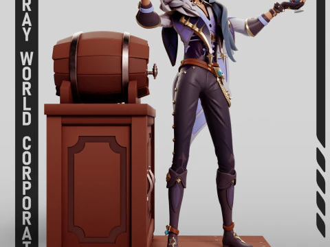 Kaeya Genshin Impact 3D Print Model