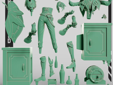 Kaeya Genshin Impact 3D Druckmodell