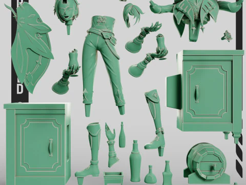 Kaeya Genshin Impact 3D Print Model