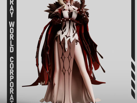 La Signora Genshin Impact Modello di stampa 3D