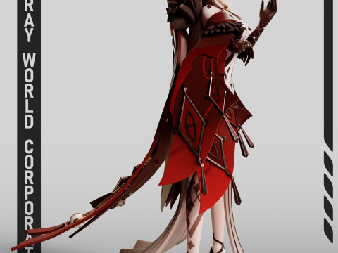 La Signora Genshin Impact Model Cetak 3D