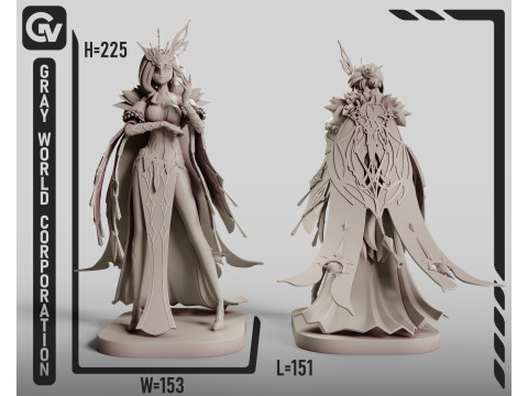 La Signora Genshin Impact Model Cetak 3D