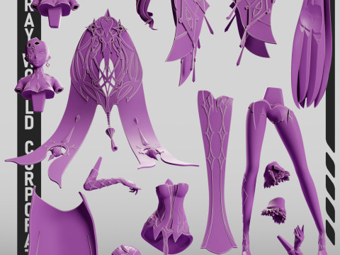 La Signora Genshin Impact Model Cetak 3D