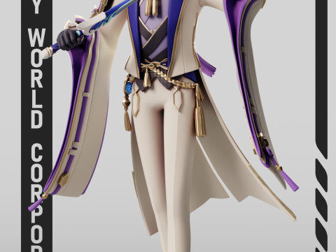Kamisato Ayato Genshin Impact Model do druku 3D