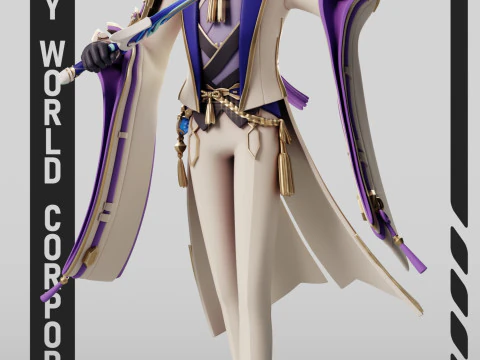 Kamisato Ayato Genshin Impact 3D Print Model