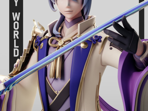 Kamisato Ayato Genshin Impact 3D Print Model