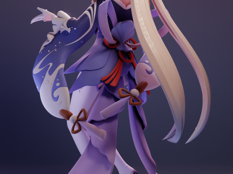 Sangonomiya Kokomi Genshin Impact 3D Print Model