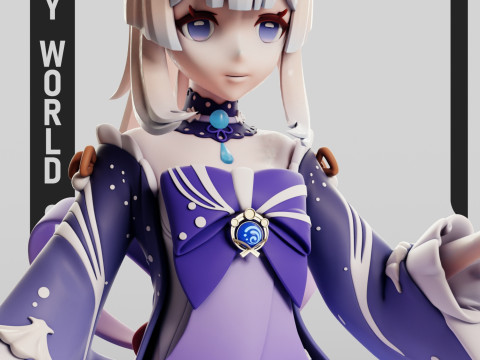 Sangonomiya Kokomi Genshin Impact Model Cetak 3D