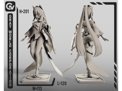 Sangonomiya Kokomi Genshin Impact Model Cetak 3D