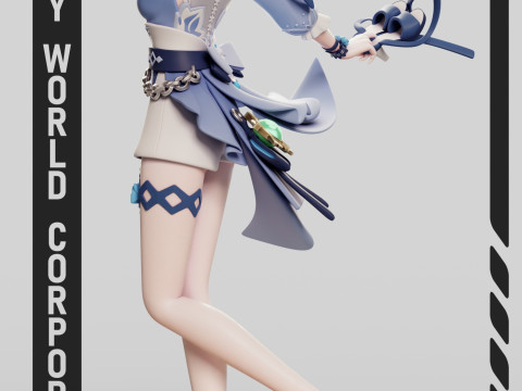 Jean Sea Breeze Dandelion Genshin Impact 3Dプリントモデル
