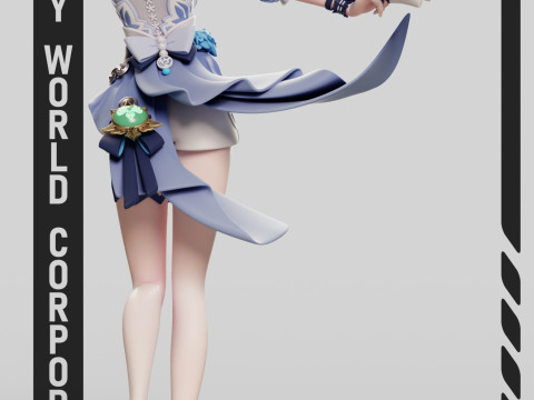 Jean Sea Breeze Dandelion Genshin Impact 3Dプリントモデル