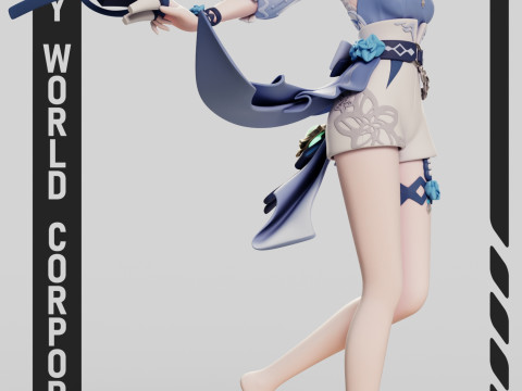Jean Sea Breeze Dandelion Genshin Impact 3Dプリントモデル