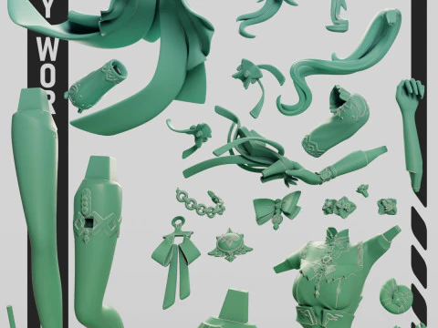 Jean Sea Breeze Dandelion Genshin Impact 3D Print Model