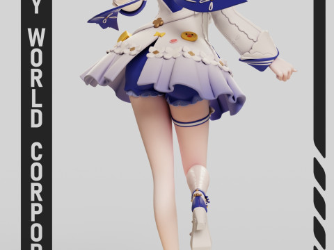 Barbara Summertime Sparkle Genshin Impact 3Dプリントモデル