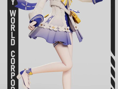Barbara Summertime Sparkle Genshin Impact 3D Print Model