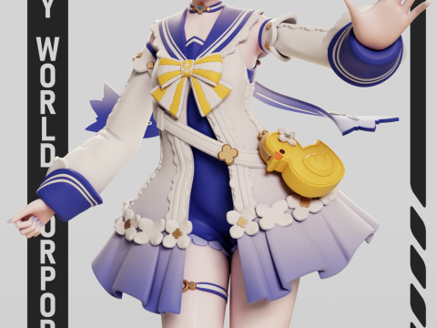 Barbara Summertime Sparkle Genshin Impact 3Dプリントモデル