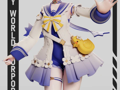 Barbara Summertime Sparkle Genshin Impact 3D Print Model