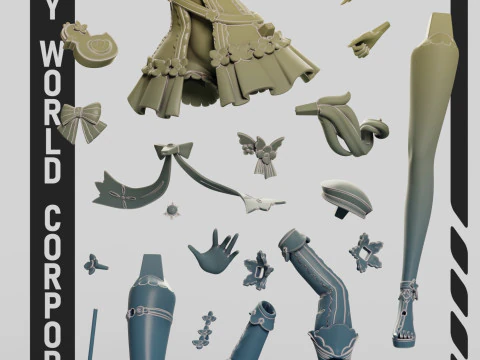 Barbara Summertime Sparkle Genshin Impact 3D Print Model