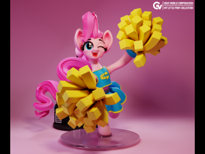 Cheerleader Pinkie Pie And Limp Pinkit - My Little Pony 3D Print Model