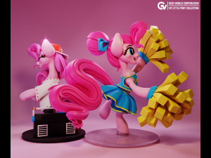 Cheerleader Pinkie Pie And Limp Pinkit - My Little Pony Modèles 3D en vedette