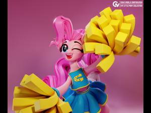 Cheerleader Pinkie Pie And Limp Pinkit - My Little Pony Modèles 3D en vedette