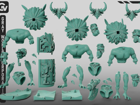 Mitachurls Set Genshin Impact Modelo de Impressão 3D