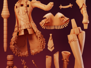 Diluc Genshin Impact 3D-printmodel