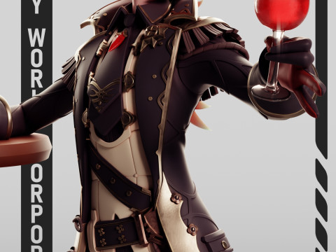 Diluc Genshin Impact 3D 打印模型