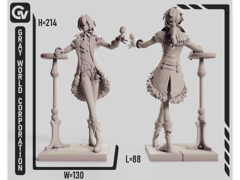 Diluc Genshin Impact 3D Print Model