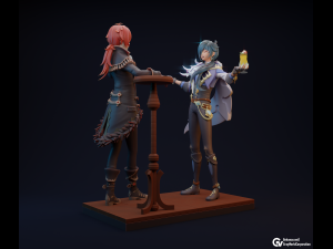 Share Of Two Angels Set Genshin Impact 3D Print Model