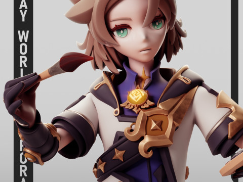 Albedo Kreideprinz - Genshin Impact Modelo de impresión 3D